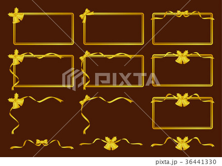 金色のフレームセット（クリスマス） 36441330