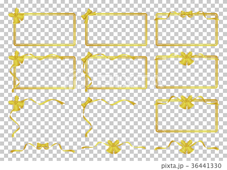 金色のフレームセット（クリスマス） 36441330