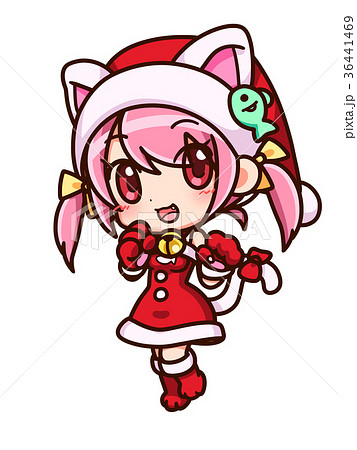 ねこ耳サンタ_D_赤×桃髪 ねこ耳サンタ_D_赤×桃髪 36441469