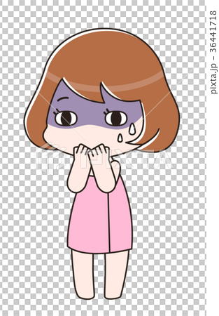 Shocked woman wrapped in bath towel 36441718