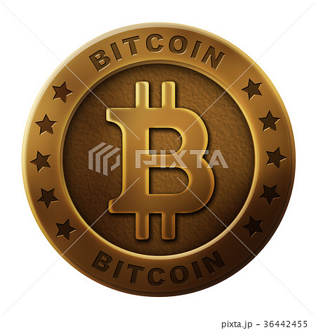 ビットコイン イメージイラスト ブロンズ のイラスト素材