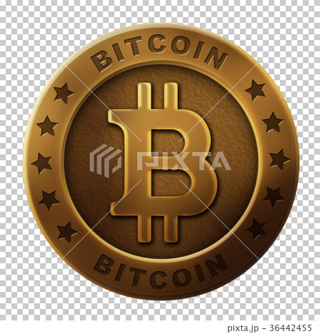 ビットコイン イメージイラスト ブロンズ のイラスト素材