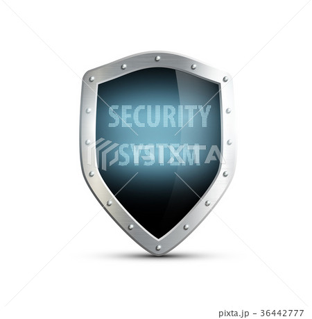metal shield with the inscription security system. metal shield with the inscription security system. 36442777