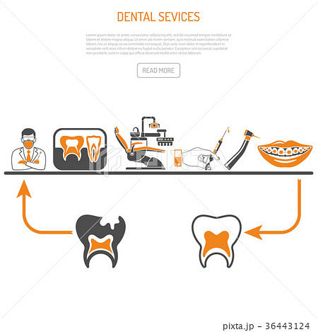 process of dentistry conceptのイラスト素材 36443124 pixta