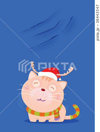 Santa Cat show scratch nail on the wall 36443547