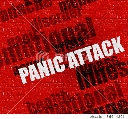 Modern healthcare concept: Panic Attack on Red 36444891
