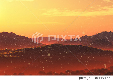 Wonderful Fairy Tale Magical Scenery in Sunset 36445477
