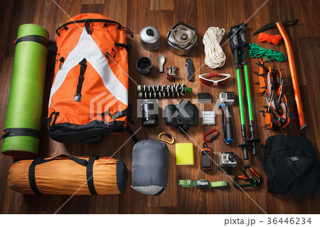 A variety of climbing equipment in large quantitie A variety of climbing equipment in large quantitie 36446234