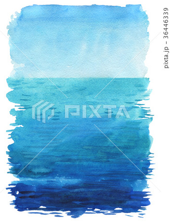 Ocean watercolor hand painting illustration. Ocean watercolor hand painting illustration. 36446339