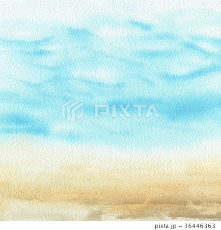 Ocean watercolor hand painting illustration. Ocean watercolor hand painting illustration. 36446363
