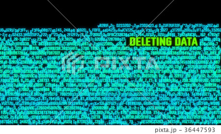 Deleting Data Computer System Hacked Terminal 36447593
