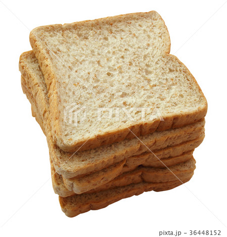 freshly whole grain bread isolated on white 36448152