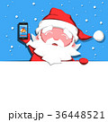 Cute cartoon Santa Claus holds smartphone 36448521