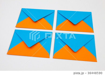 Different colored envelopes on the desk Different colored envelopes on the desk 36448590