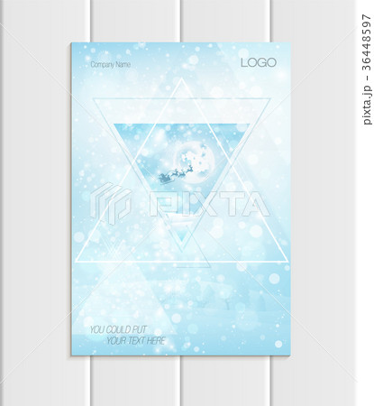 Vector brochure A5 or A4 format silhouette Santa Vector brochure A5 or A4 format silhouette Santa 36448597