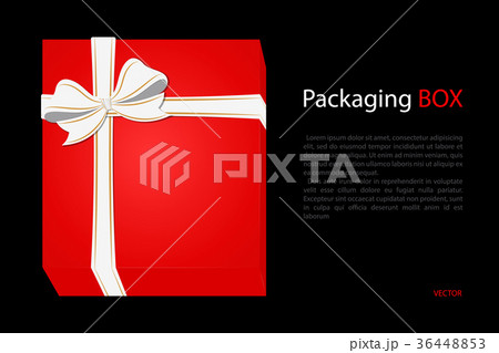 Cardboard Box with Ribbon and Bowknot 36448853