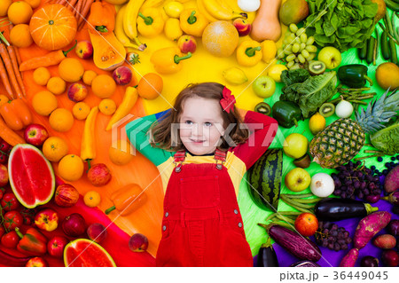 Healthy fruit and vegetable nutrition for kids 36449045