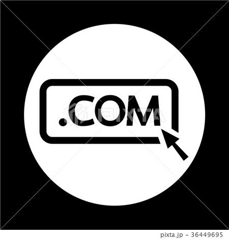 Domain dot COM sign icon 36449695