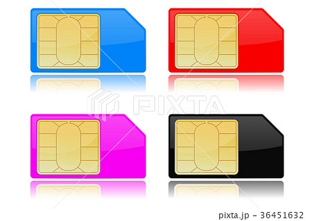 Sim card. Mobile phone chip 36451632