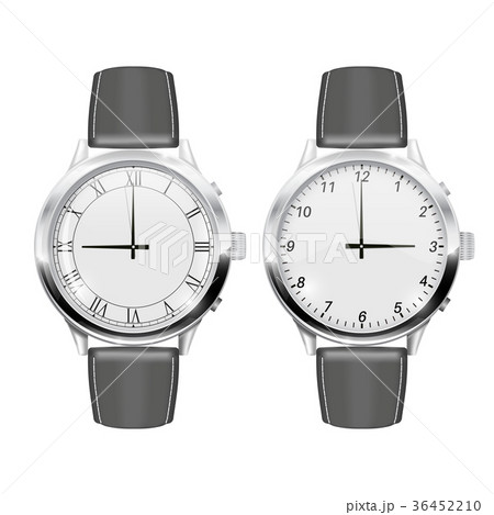 Men wrist watches. With gray leather band 36452210