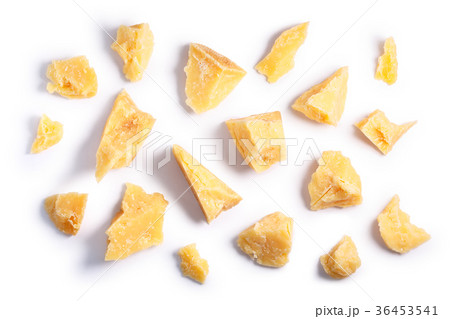 Hard mature Parmsean cheese pieces, paths, top 36453541