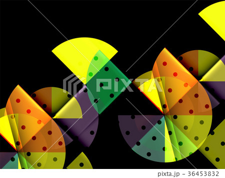 Circle elements on black background 36453832