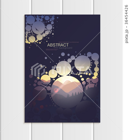 Vector brochure A5 or A4 format abstract circles Vector brochure A5 or A4 format abstract circles 36454426