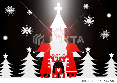 クリスマスカード クリスマスギフトのイラスト素材