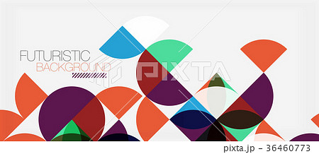 Geometric triangle and circle shape, wide abstract 36460773