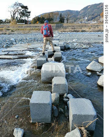 増水した時は通れないピョンピョン橋 36461356