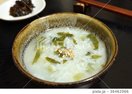 お粥 青菜粥 お粥 青菜粥 36462066