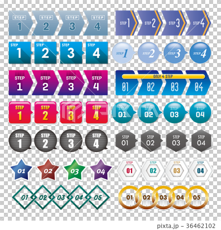 Step icon set 1 - Stock Illustration [36462102] - PIXTA