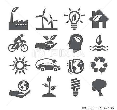 Ecology and Recycling icons Ecology and Recycling icons 36462495