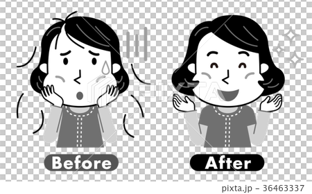Thin hair growth woman monochrome illustration 36463337