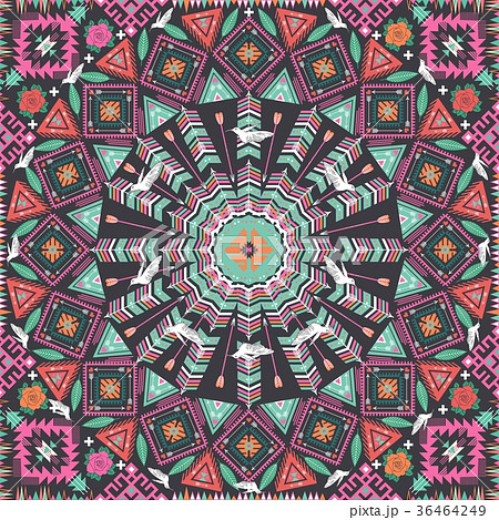 Fancy abstract geometric pattern in tribal style Fancy abstract geometric pattern in tribal style 36464249