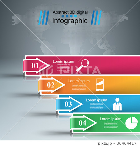 Abstract 3D digital illustration Infographic. 36464417