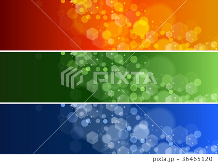 Set of Bokeh Sparkle Website Banner 36465120
