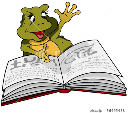 Female Frog Reading a Book Female Frog Reading a Book 36465488