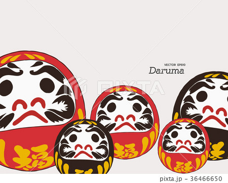 Daruma doll is a talisman for Japanese , vector. 36466650
