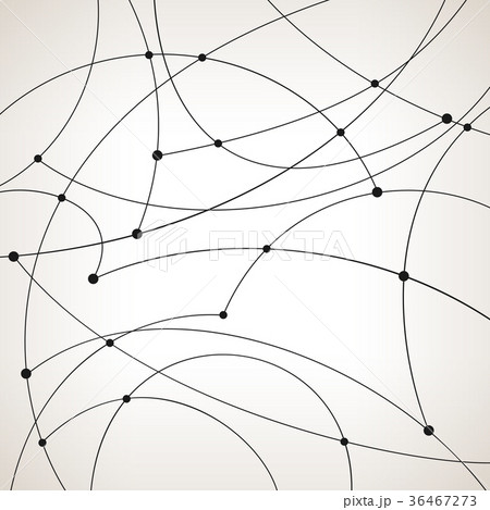 Geometric vector pattern,curves and nodes 36467273