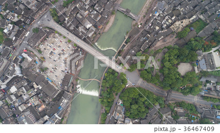 aerial View of the Phoenix town in china aerial View of the Phoenix town in china 36467409
