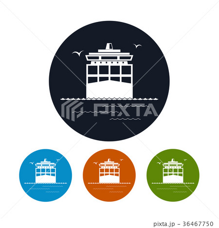 Icon cargo container ship ,  vector illustration 36467750