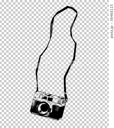 復古相機的插圖與皮帶的 36468115