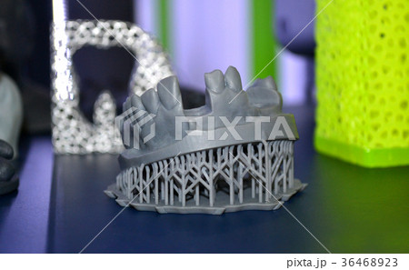 White prototype of the human foot skeleton printed 36468923