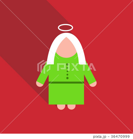 Laser-cut paper Christmas angel decoration vector 36470999