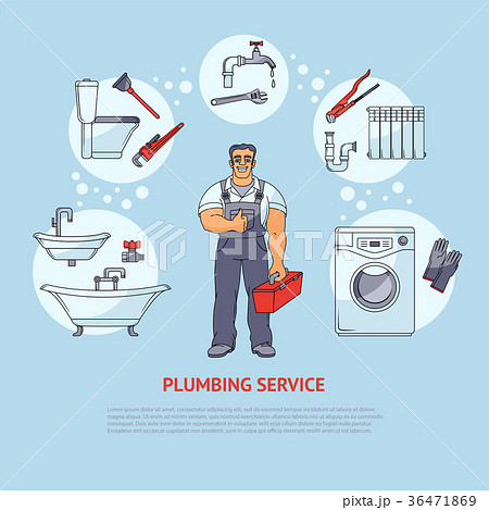 Plumbing services infographics, poster design Plumbing services infographics, poster design 36471869
