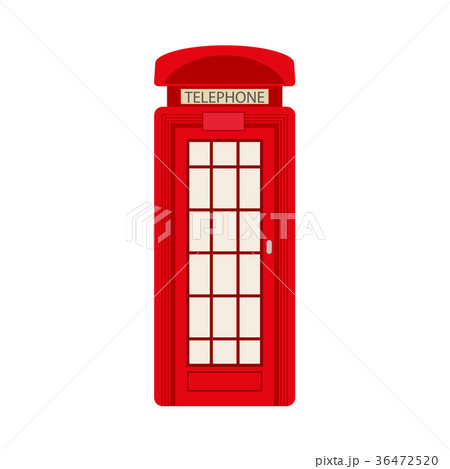 vector flat british red photo booth icon 36472520