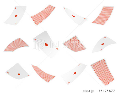 3d rendering of many aces of diamonds flying in 3d rendering of many aces of diamonds flying in 36475877