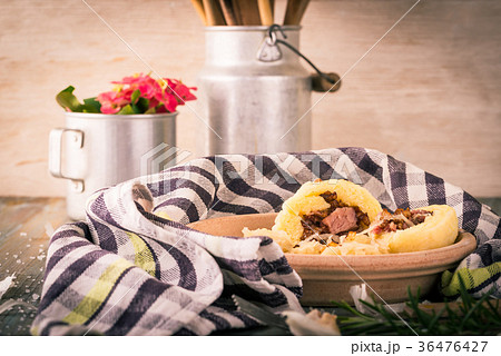 Potato dumplings in clay plate Potato dumplings in clay plate 36476427