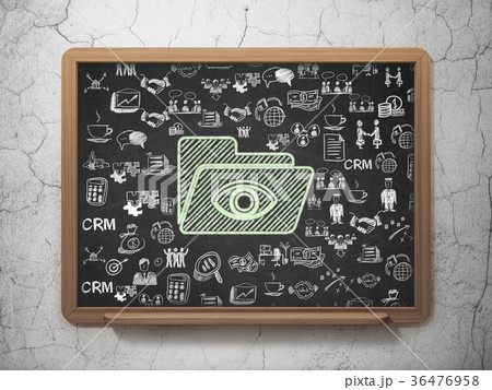 Finance concept: Folder With Eye on School board Finance concept: Folder With Eye on School board 36476958